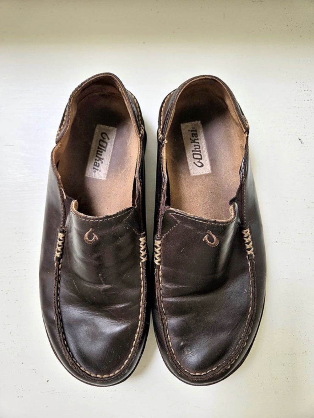Olukai Men's Brown Boat Shoes Sz8.5